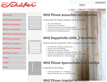 Tablet Screenshot of gardinen-schaefer.de